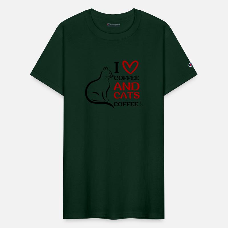 I Love Coffee and Cats Coffee Shirt