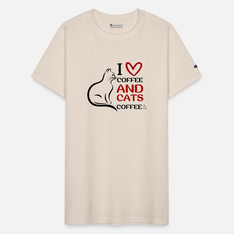 I Love Coffee and Cats Coffee Shirt