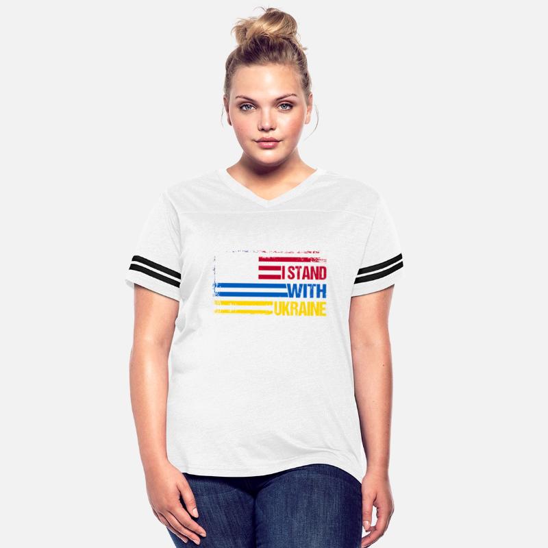 I Stand With Ukraine Ukrainian Flag America Flag