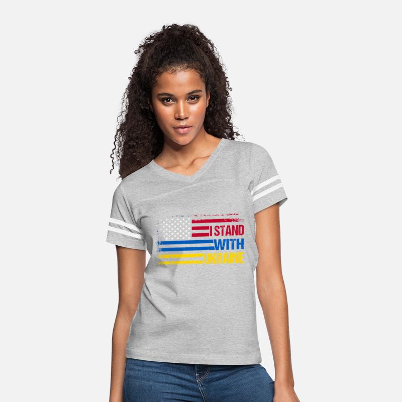 I Stand With Ukraine Ukrainian Flag America Flag
