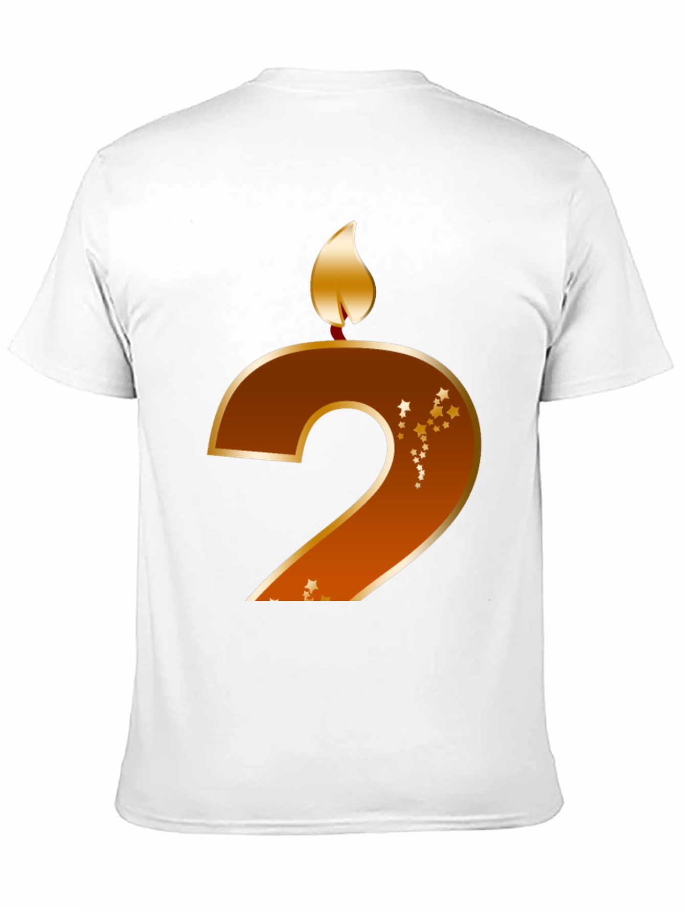 Birthday Number 2 Candle Graphic T-Shirt