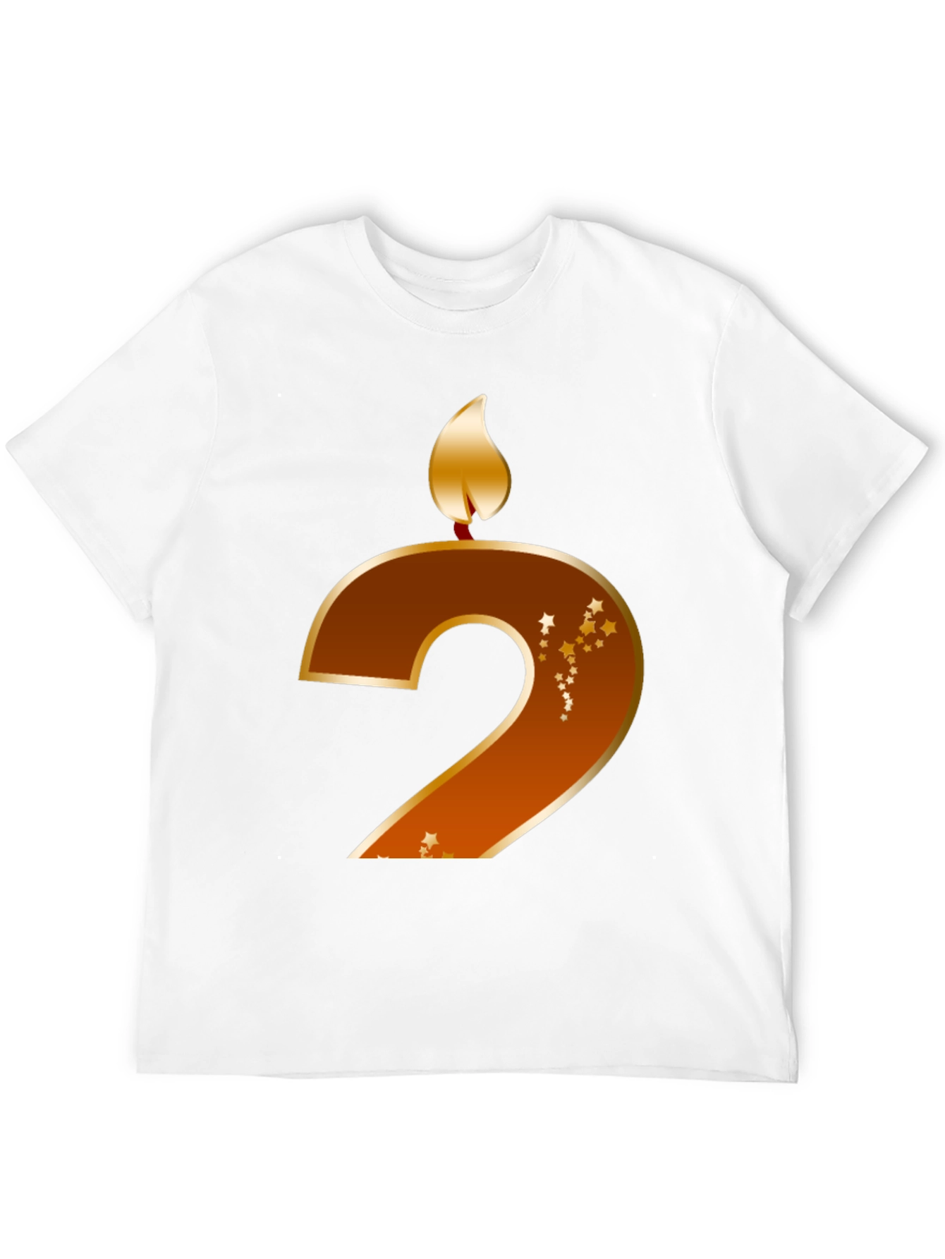 Birthday Number 2 Candle Graphic T-Shirt
