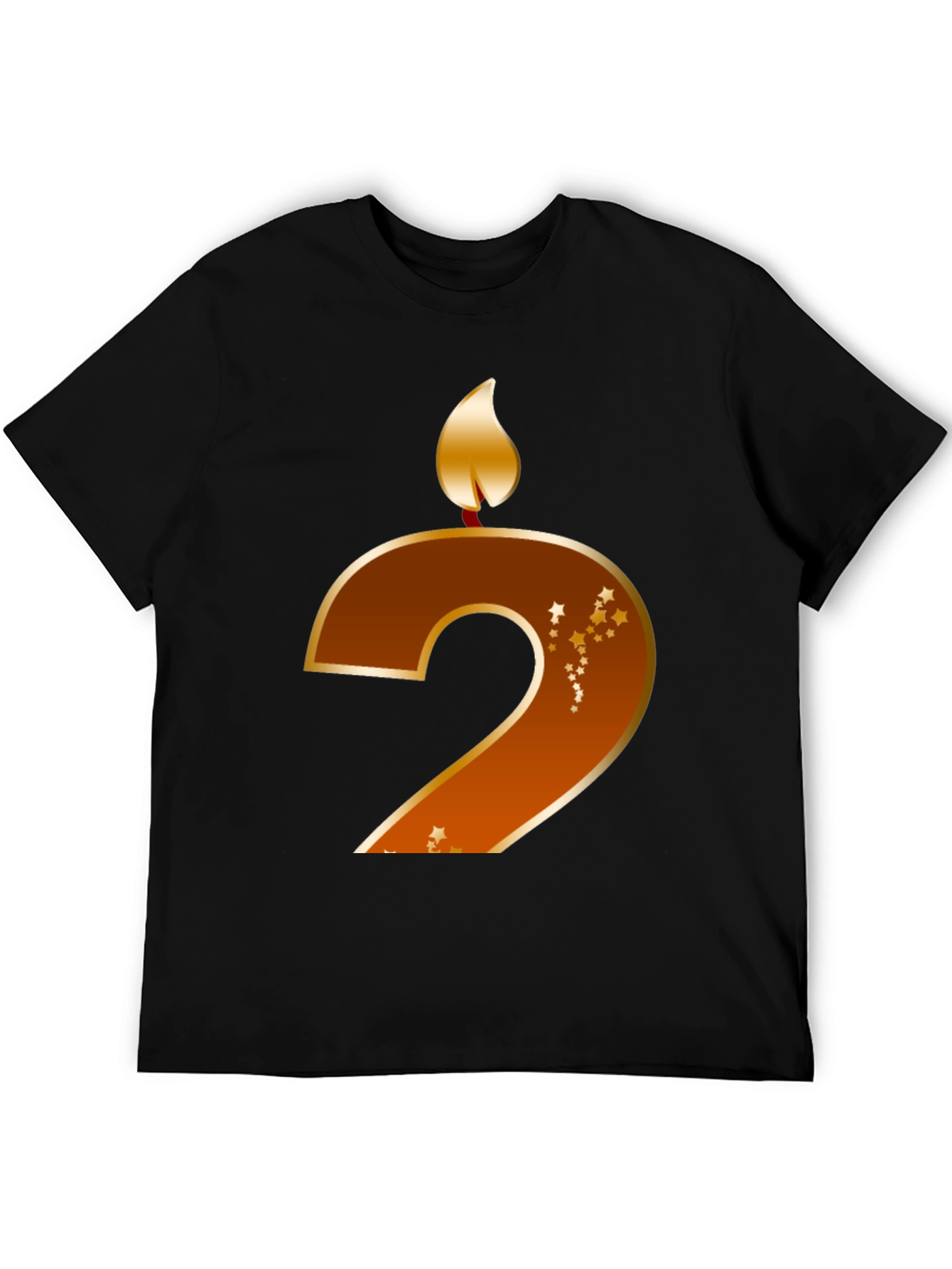Birthday Number 2 Candle Graphic T-Shirt