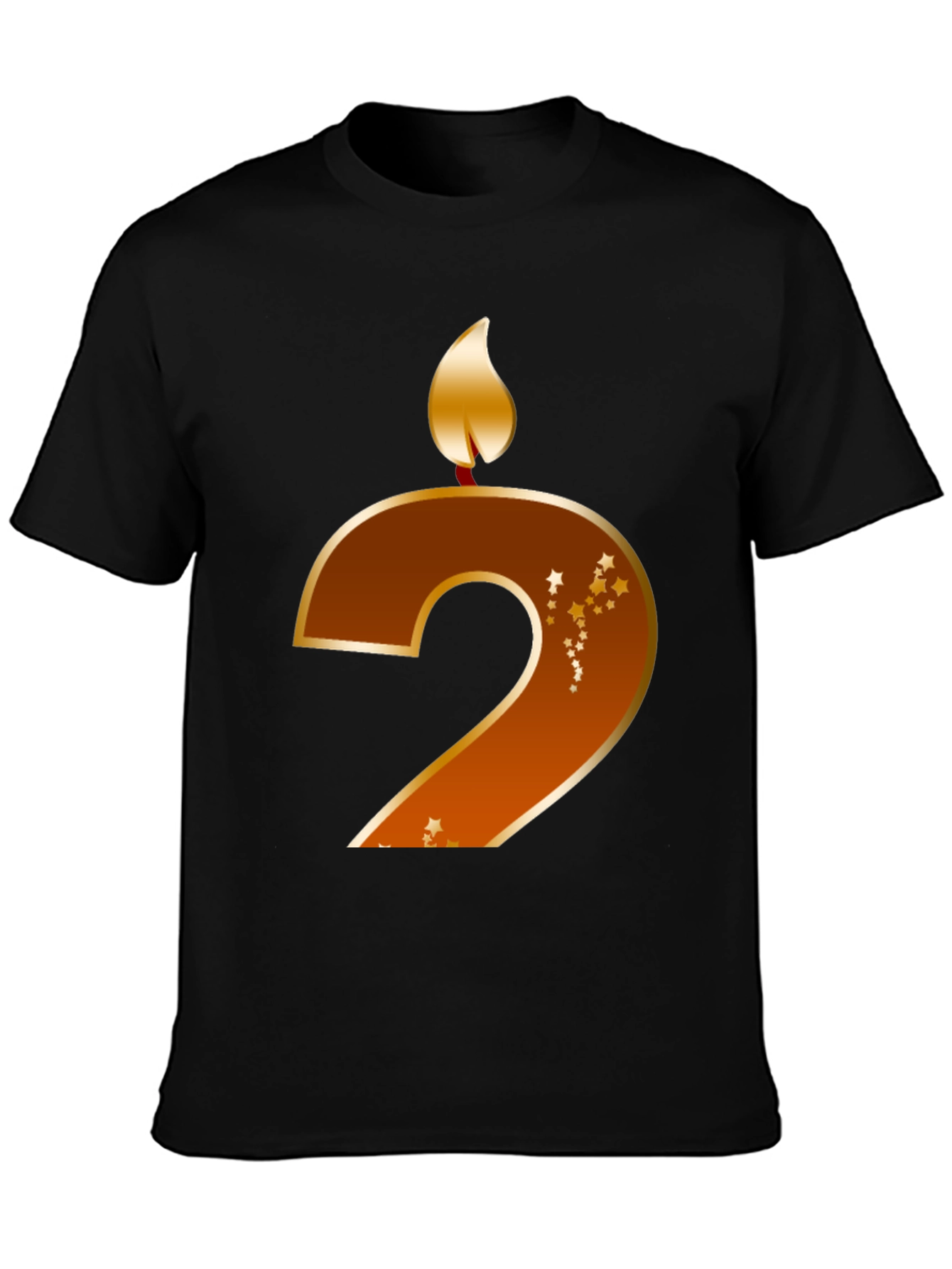 Birthday Number 2 Candle Graphic T-Shirt