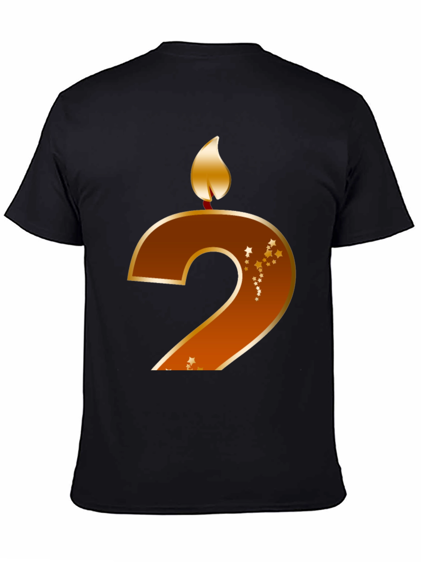Birthday Number 2 Candle Graphic T-Shirt
