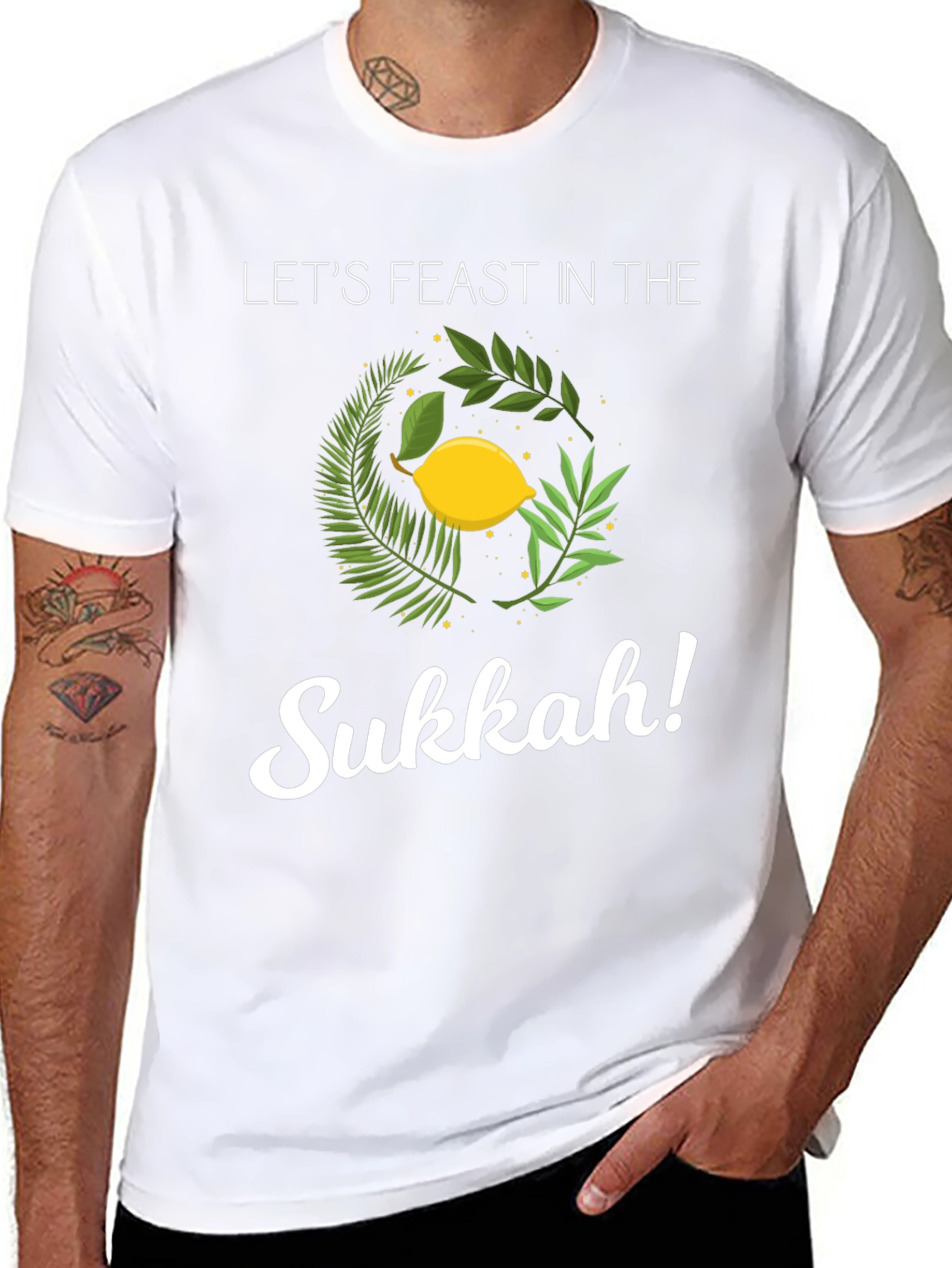Lets Feast in the Sukkah T-Shirt - Holiday Apparel