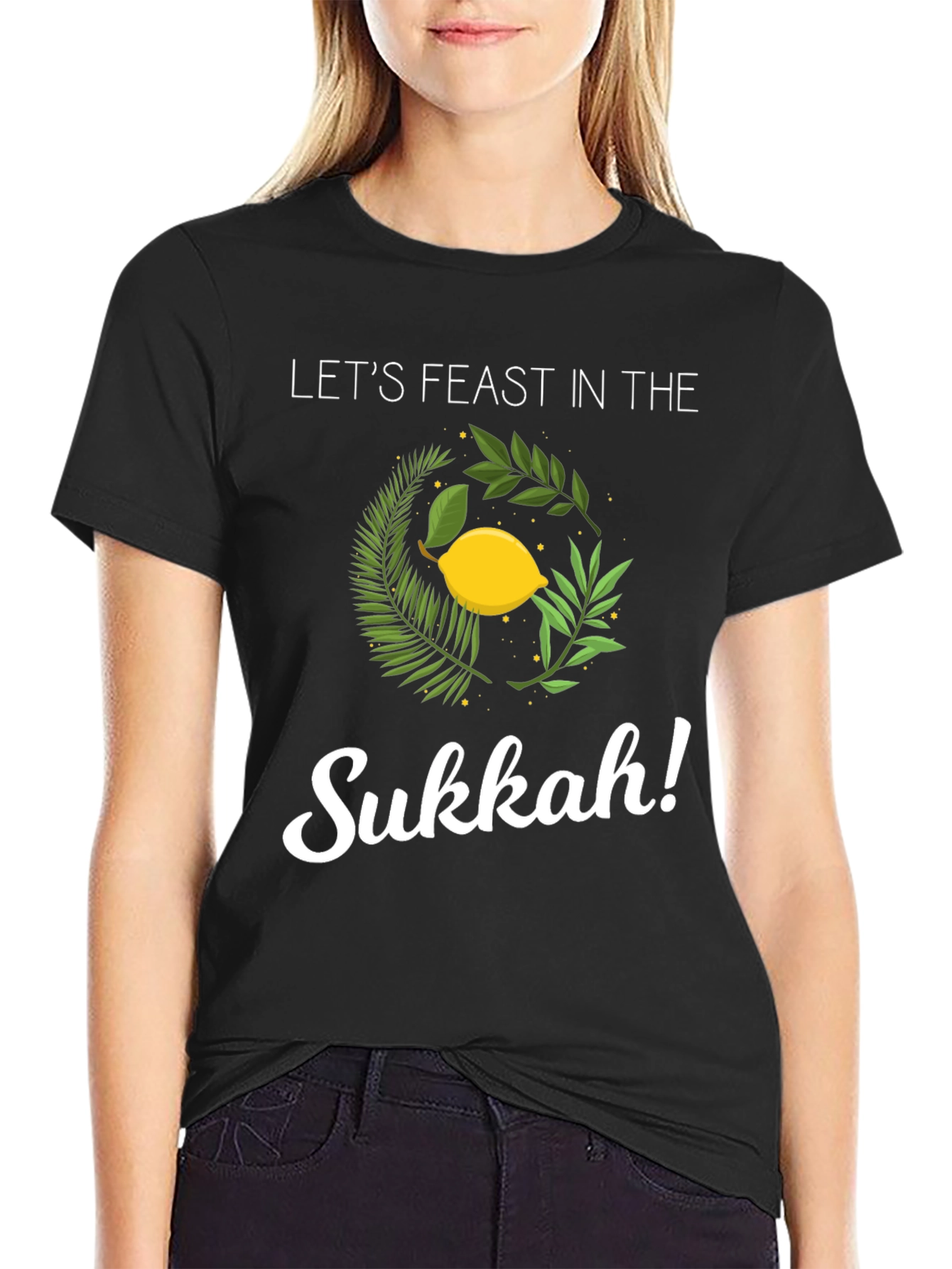 Lets Feast in the Sukkah T-Shirt - Holiday Apparel