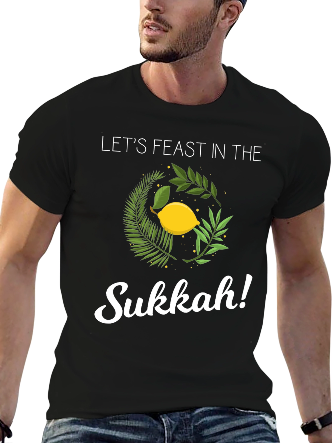 Lets Feast in the Sukkah T-Shirt - Holiday Apparel