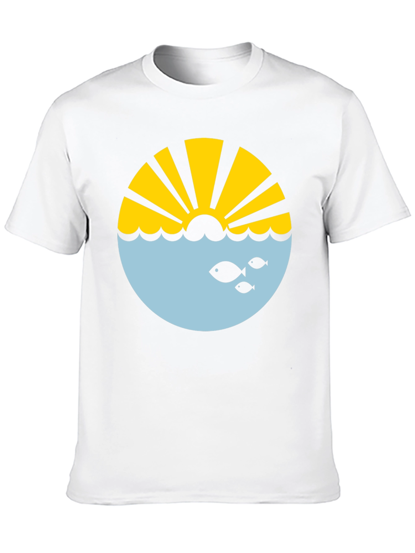 Sunrise Ocean Graphic Tee - Stylish Black T-Shirt