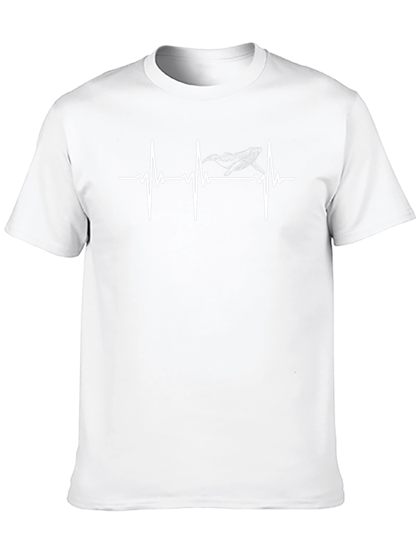Whale Heartbeat Graphic Tee - Black