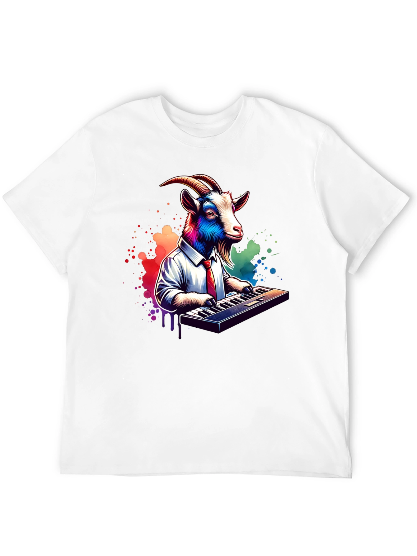 Goat Musician Graphic Tee - Black