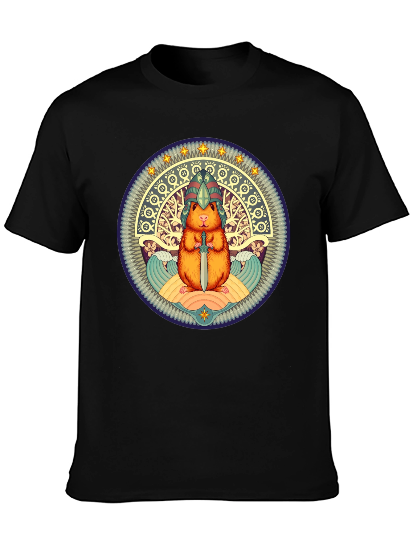 Hamster Warrior T-Shirt - Whimsical Graphic Tee