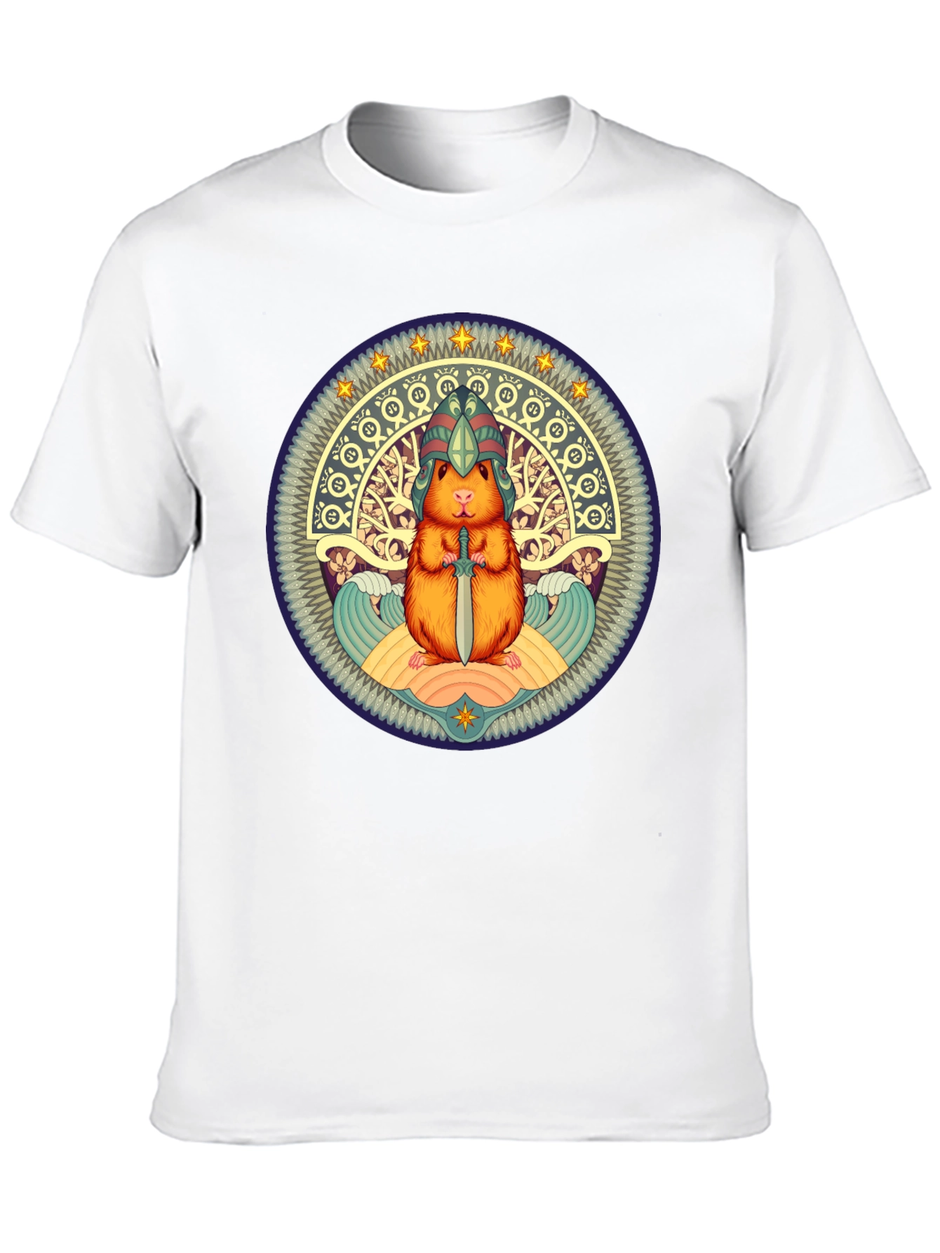 Hamster Warrior T-Shirt - Whimsical Graphic Tee