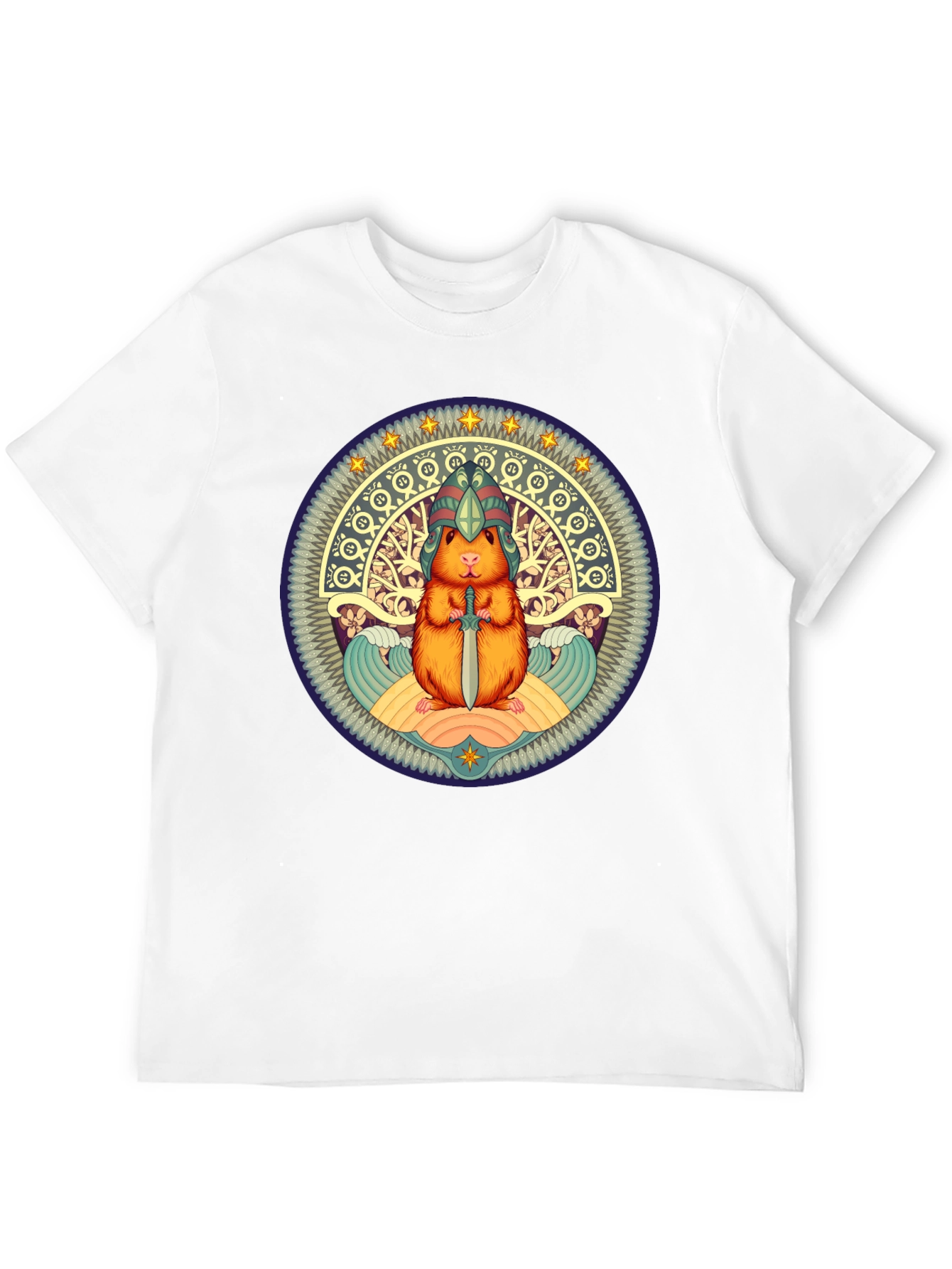 Hamster Warrior T-Shirt - Whimsical Graphic Tee