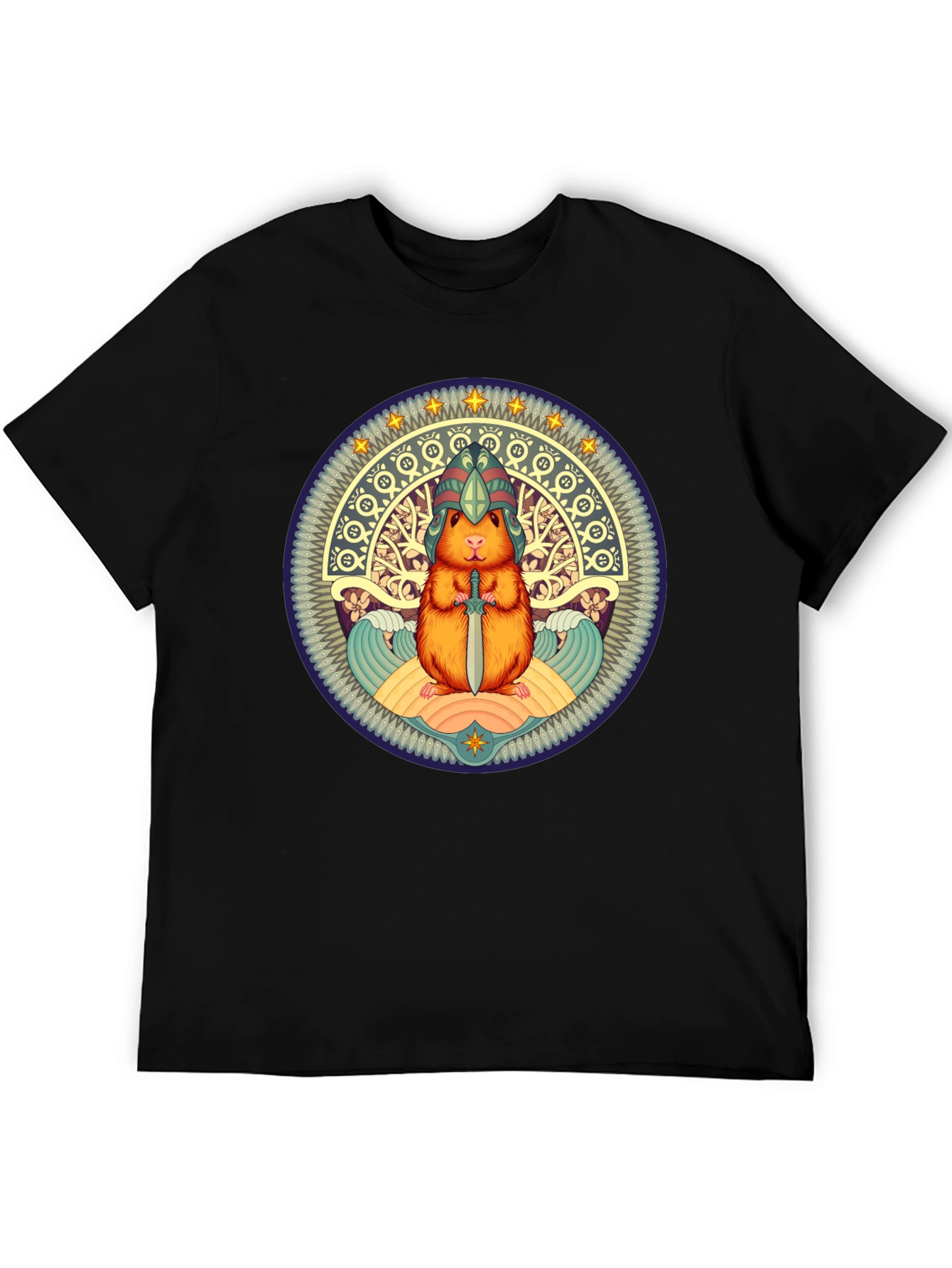 Hamster Warrior T-Shirt - Whimsical Graphic Tee