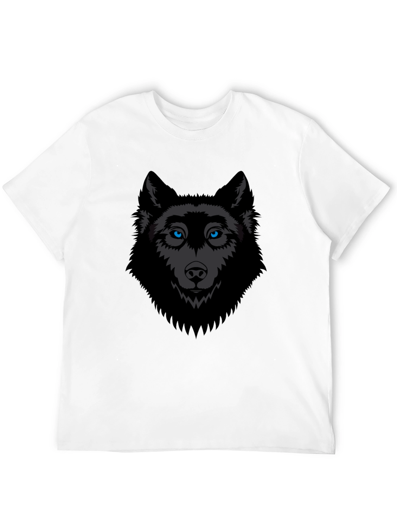 Mens Black Wolf Graphic T-Shirt