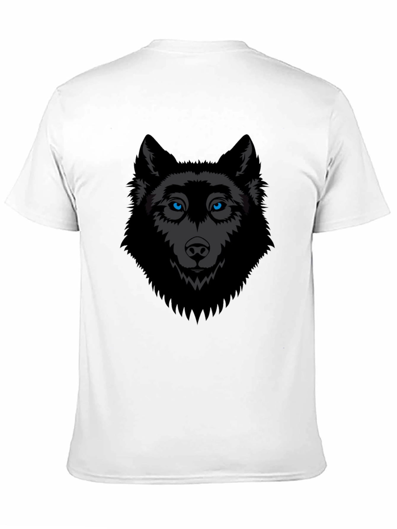 Mens Black Wolf Graphic T-Shirt