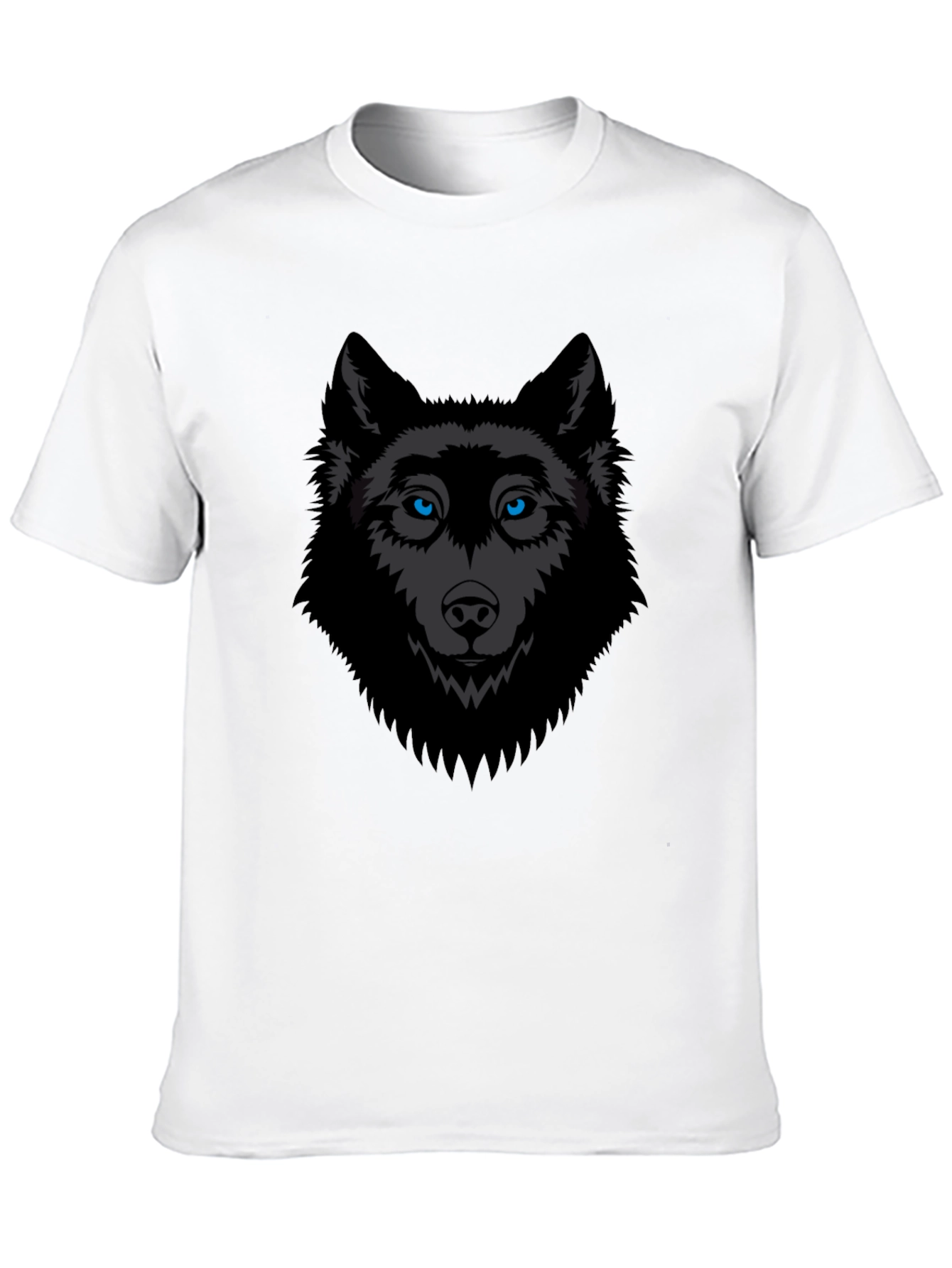 Mens Black Wolf Graphic T-Shirt