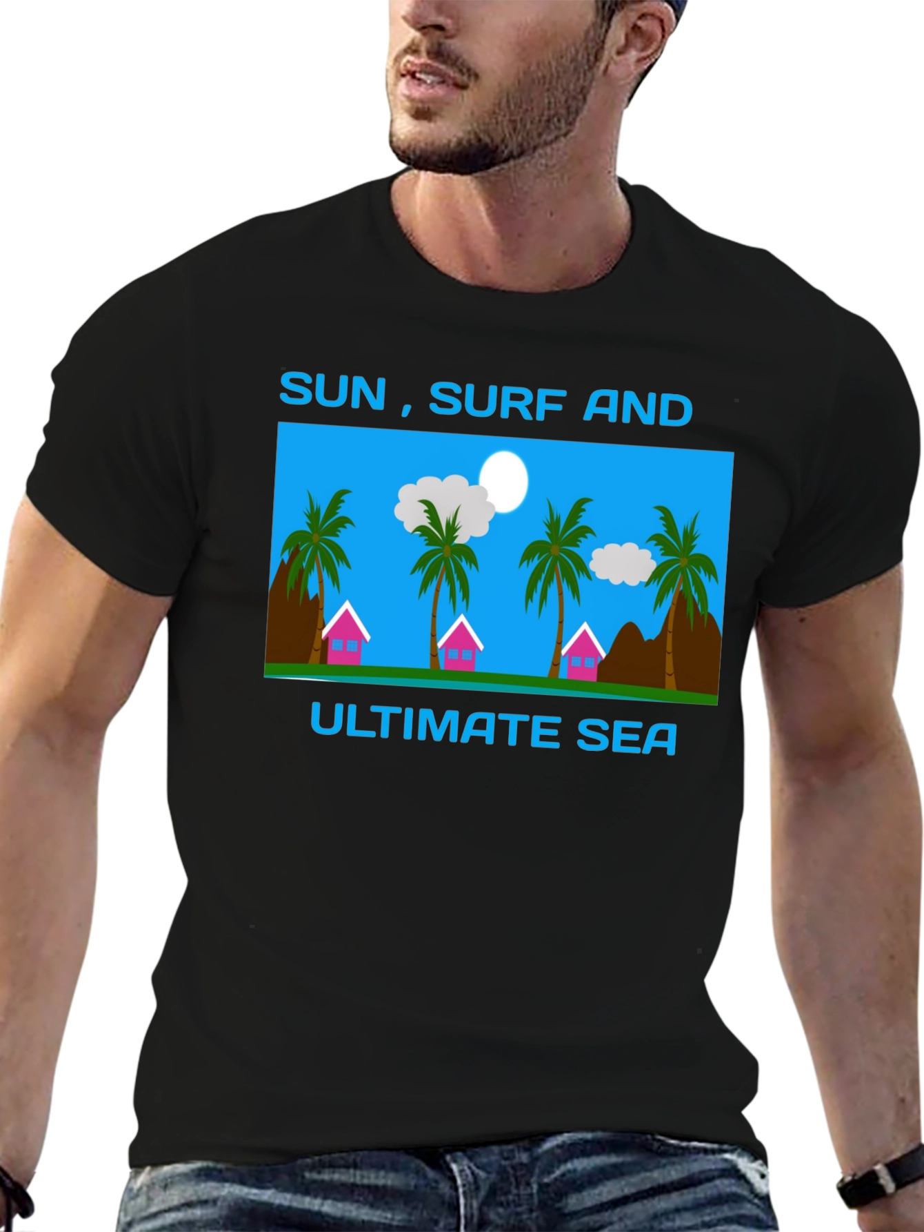 Sun Surf and Sea Graphic T-Shirt