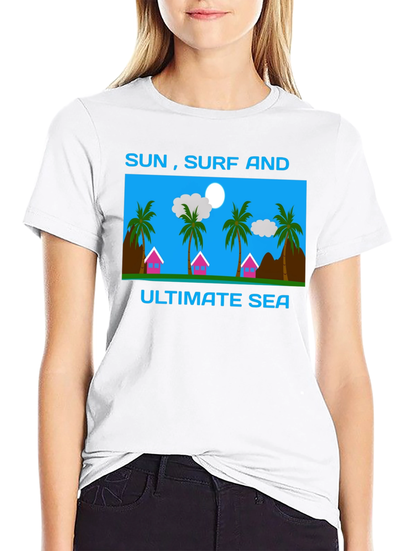 Sun Surf and Sea Graphic T-Shirt