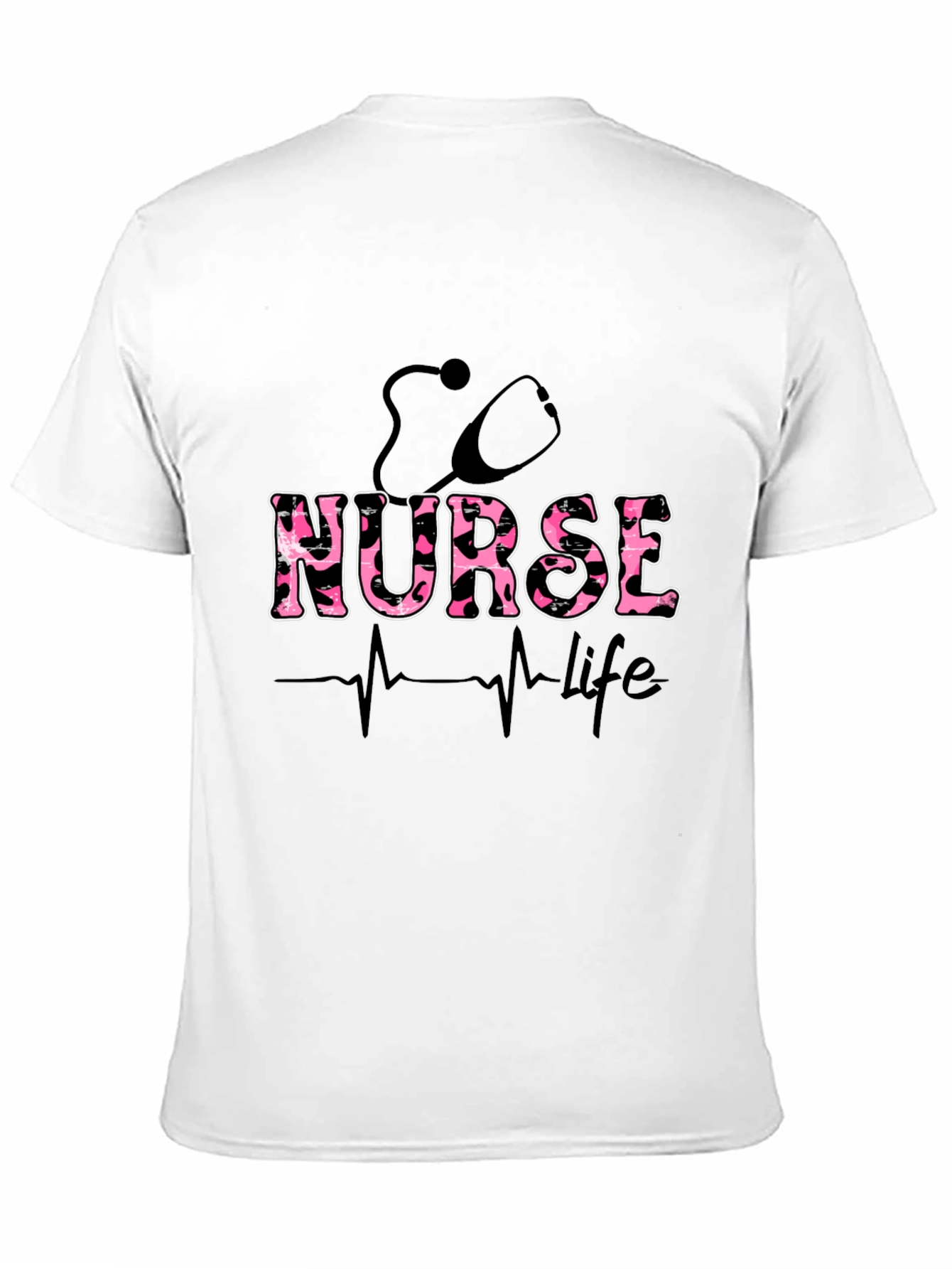 Nurse Life T-Shirt - Stethoscope Graphic Print