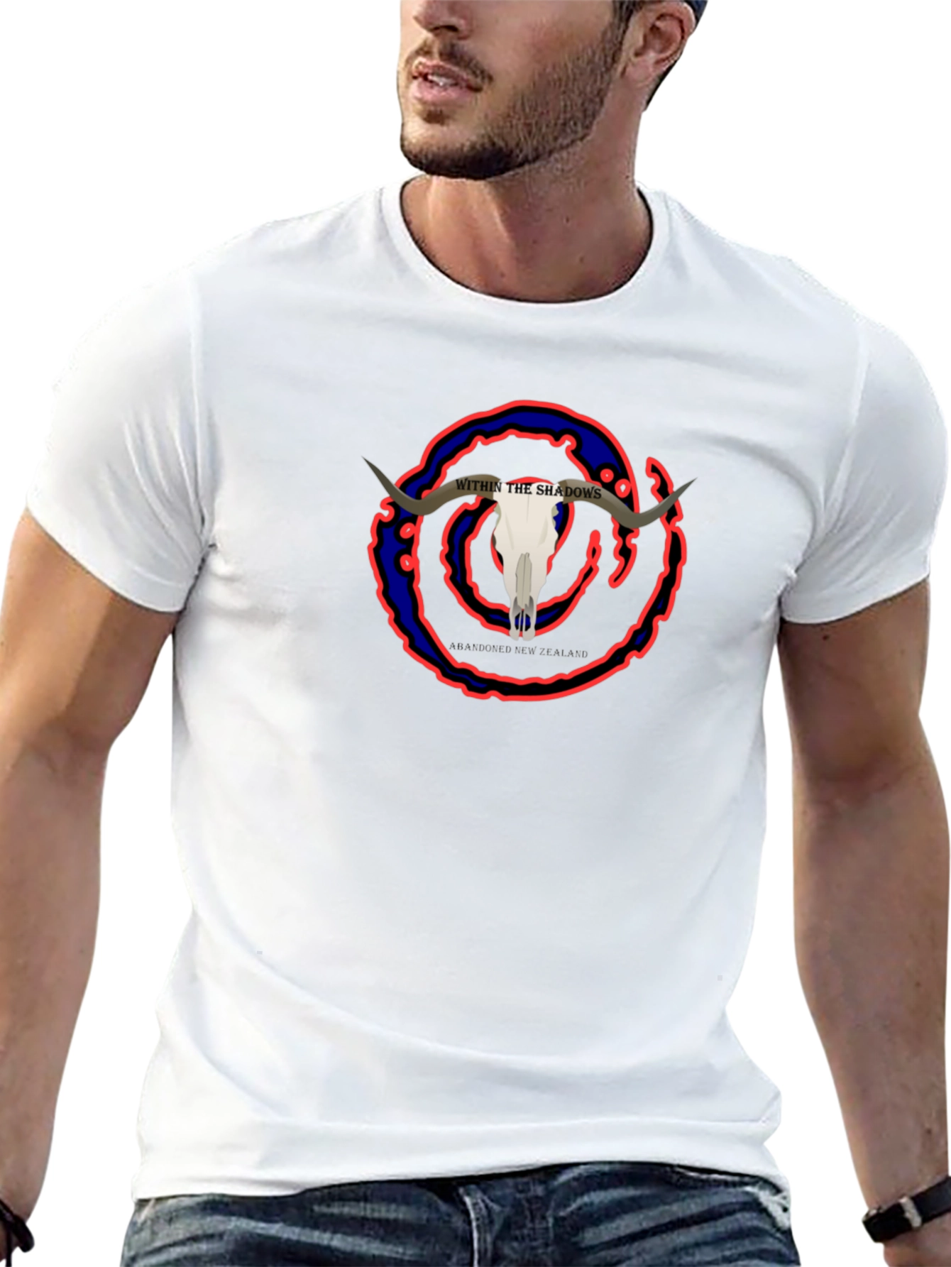 Shadows Bull Skull Graphic Tee