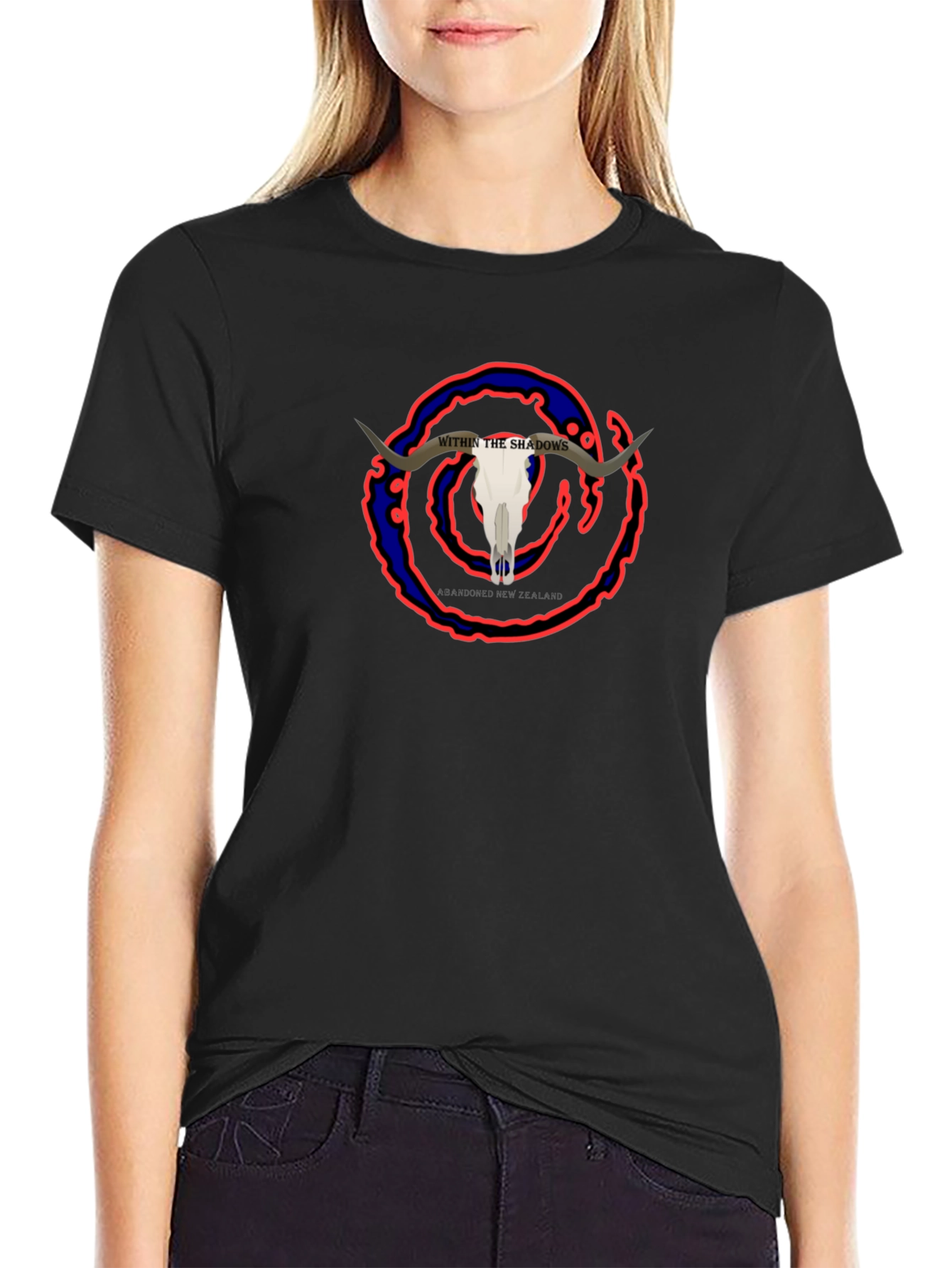 Shadows Bull Skull Graphic Tee