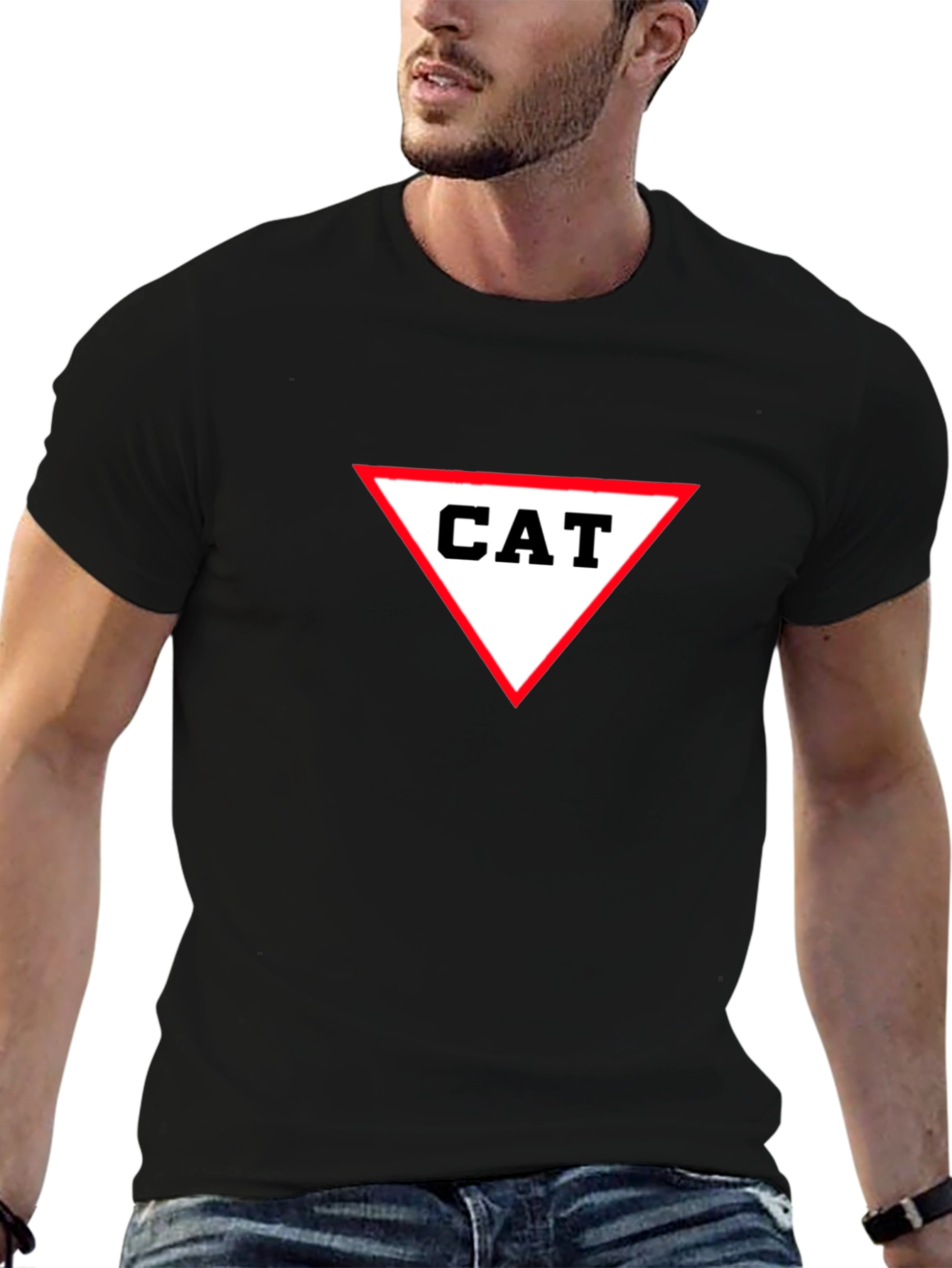 CAT Triangle Graphic T-Shirt - Unisex
