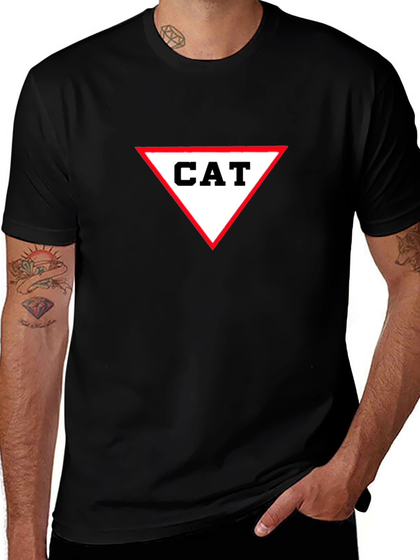 CAT Triangle Graphic T-Shirt - Unisex