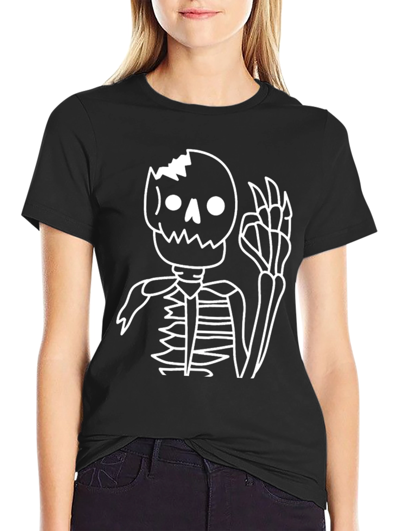 Skeleton Graphic Tee - Unique Design