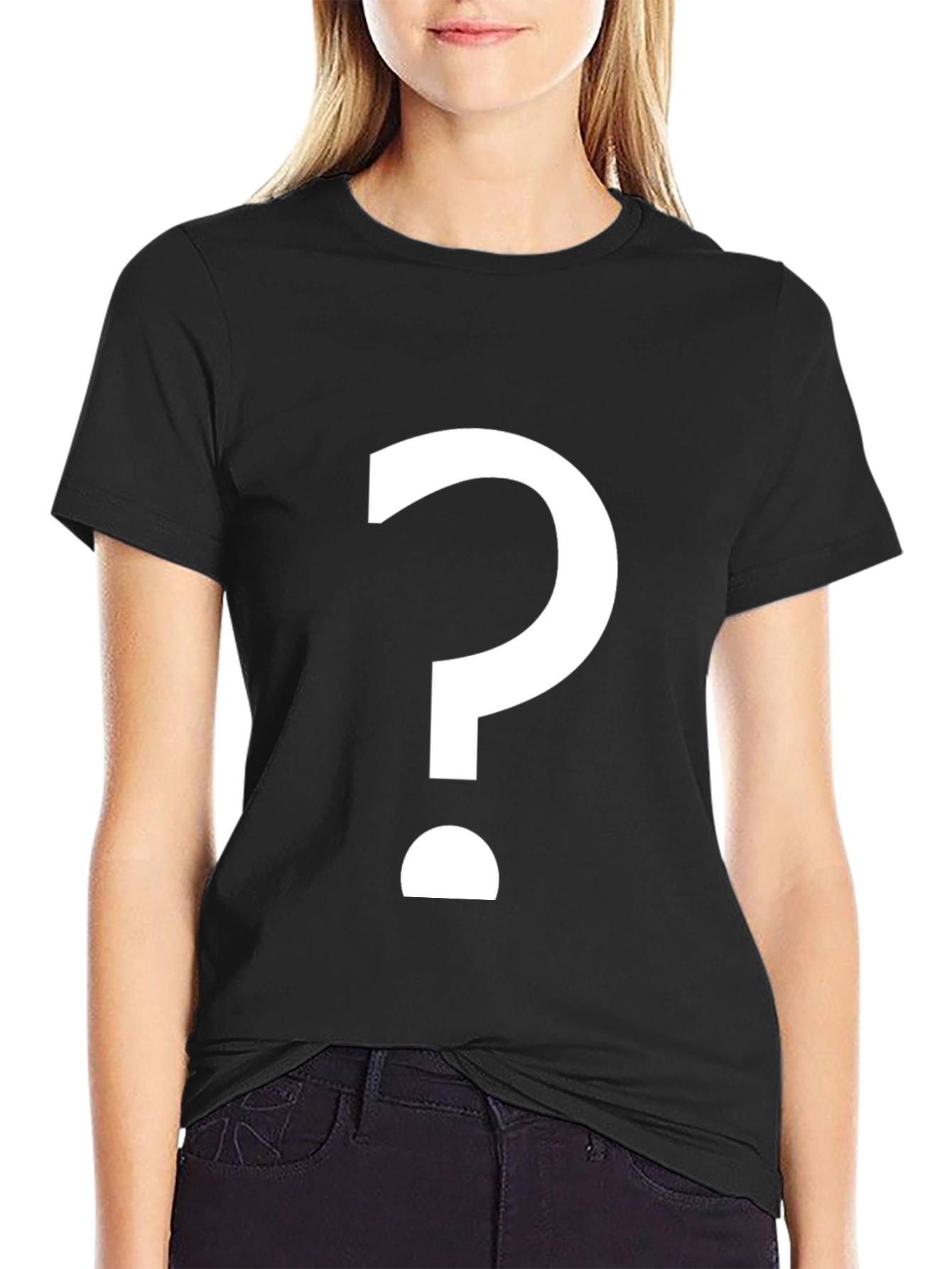 Mystery Black T-Shirt with Question Mark