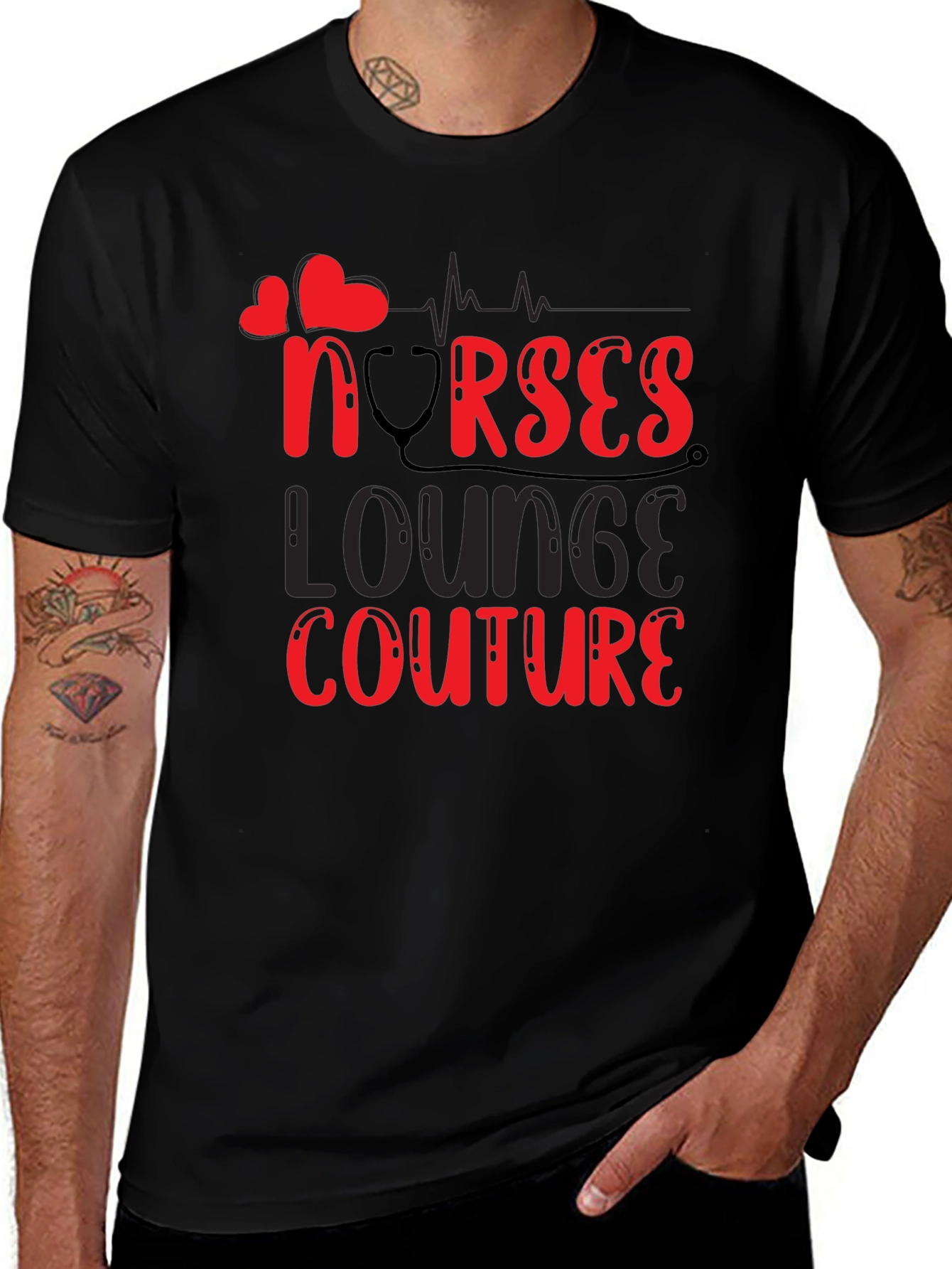 Nurses Lounge Couture Black T-Shirt