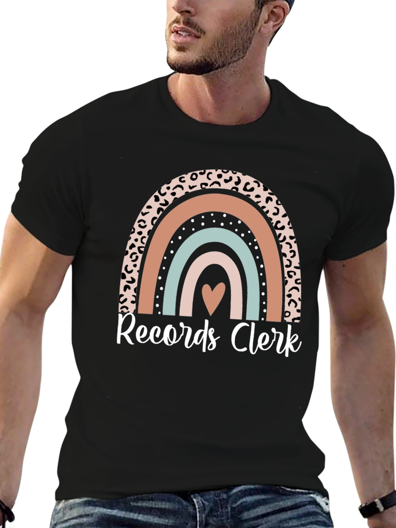 Records Clerk Rainbow Graphic T-Shirt