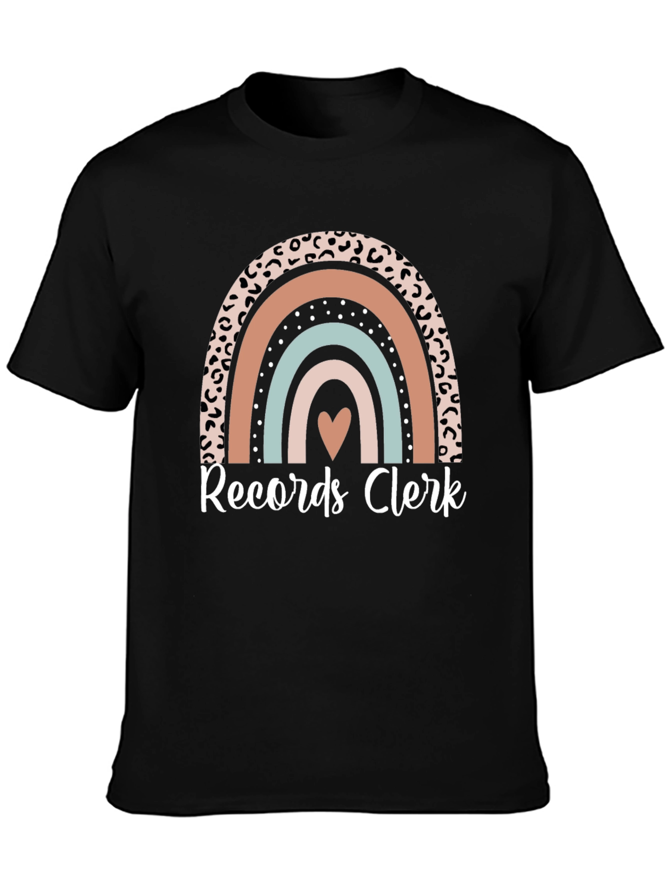Records Clerk Rainbow Graphic T-Shirt