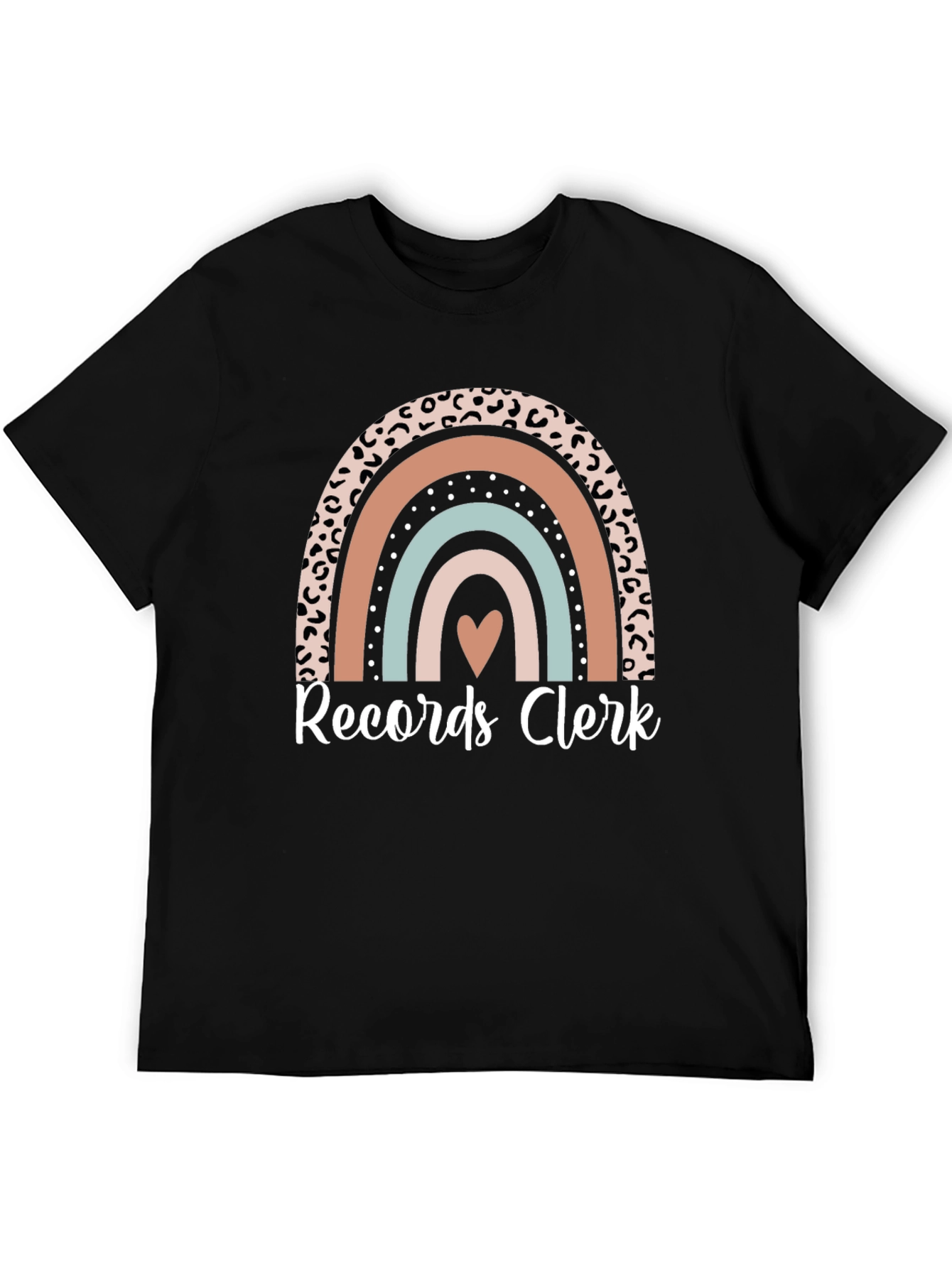 Records Clerk Rainbow Graphic T-Shirt