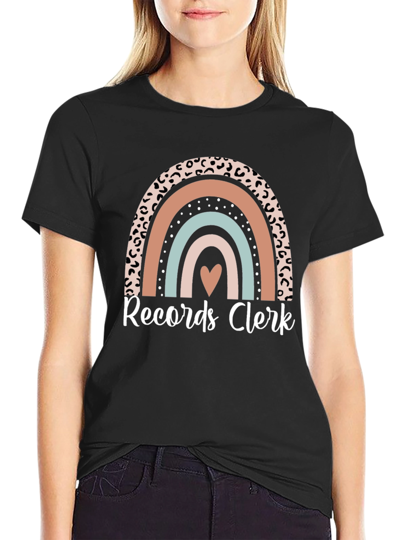 Records Clerk Rainbow Graphic T-Shirt