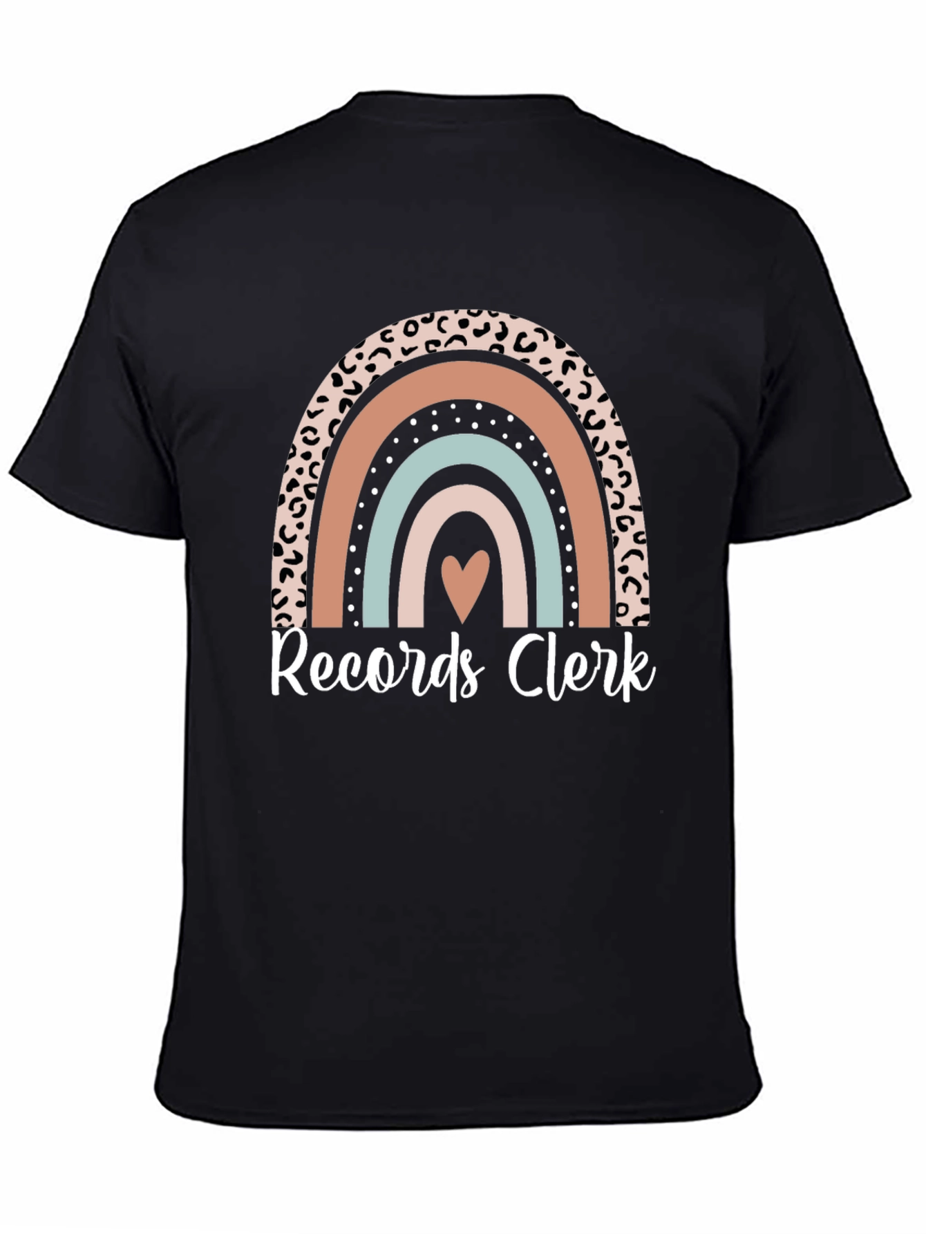 Records Clerk Rainbow Graphic T-Shirt