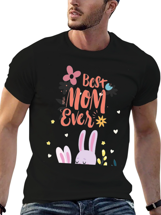 Best Mom Ever Easter Bunny Graphic T-Shirt