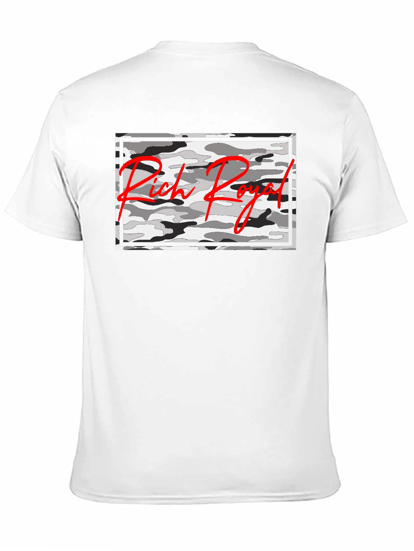 Rich Royal Camo Graphic Tee - Black