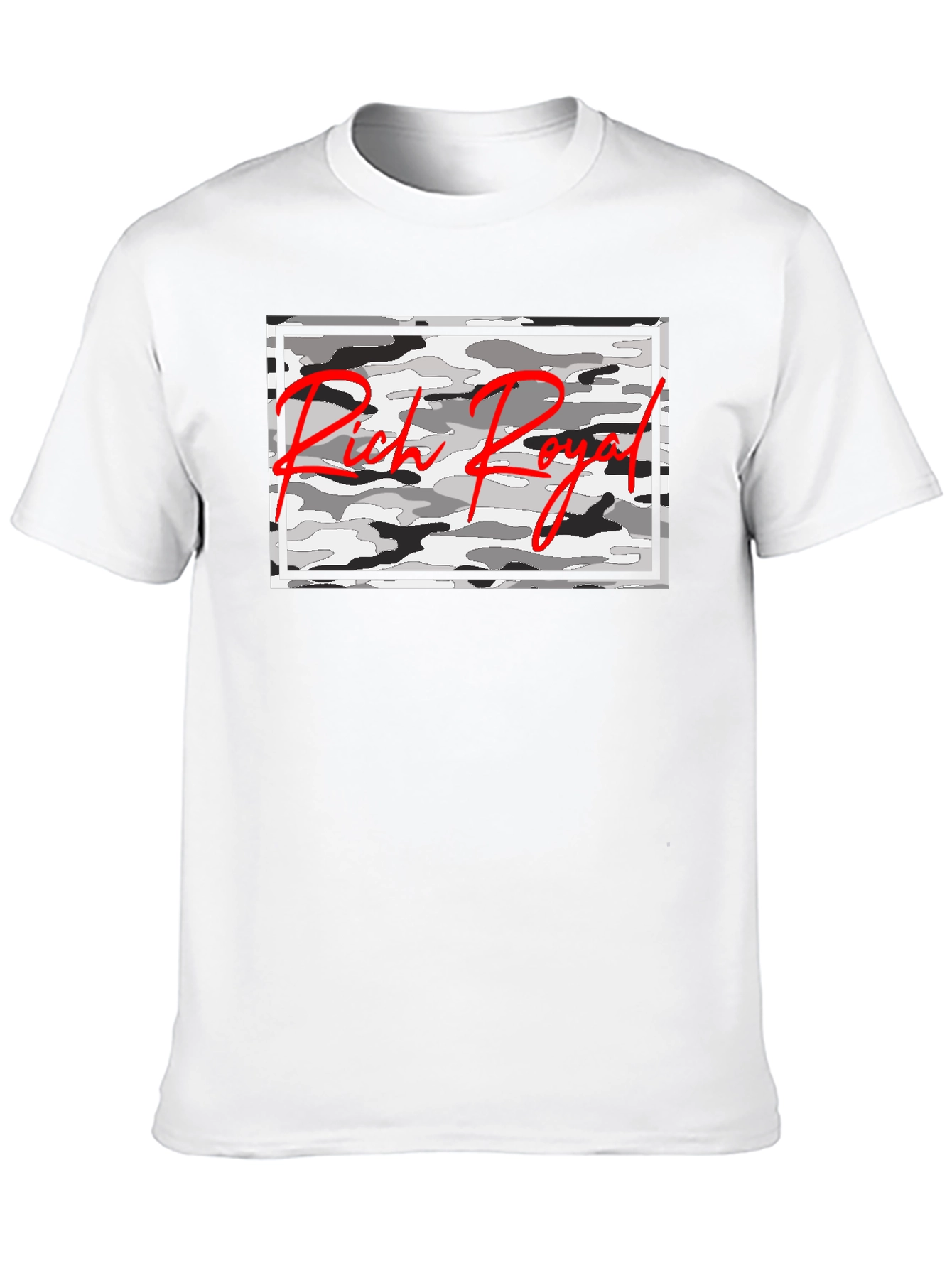 Rich Royal Camo Graphic Tee - Black