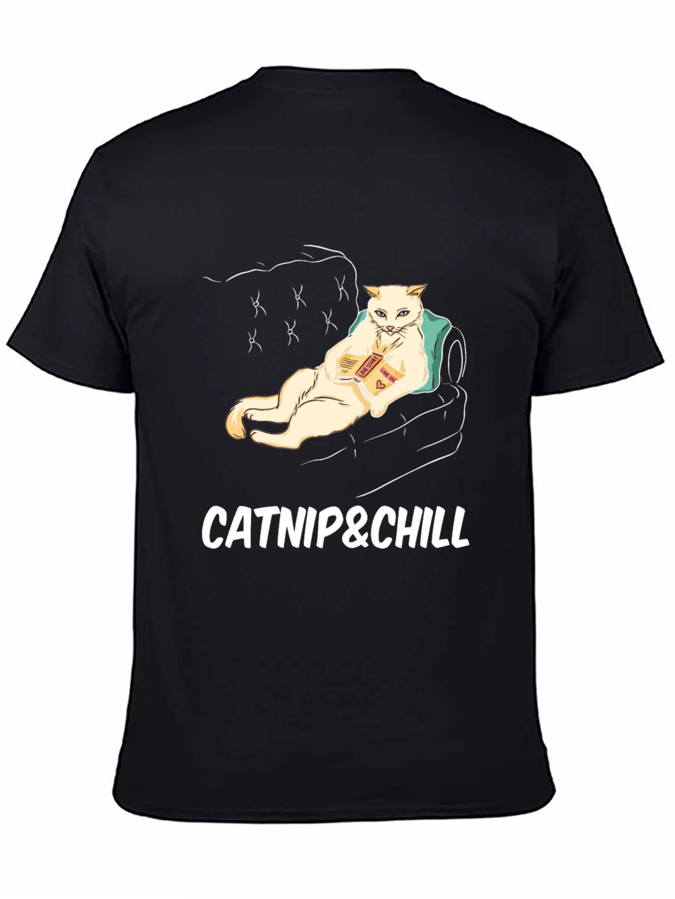 Catnip & Chill Graphic T-Shirt - Relaxed Cat Design