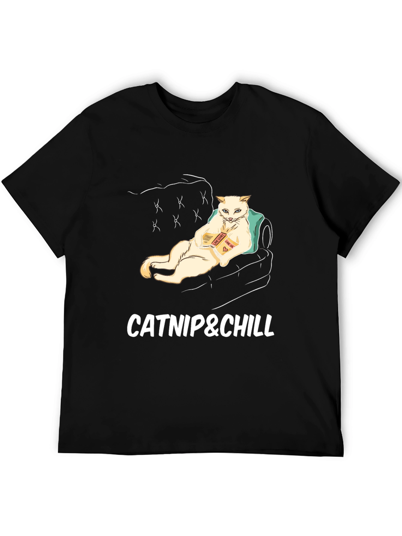 Catnip & Chill Graphic T-Shirt - Relaxed Cat Design