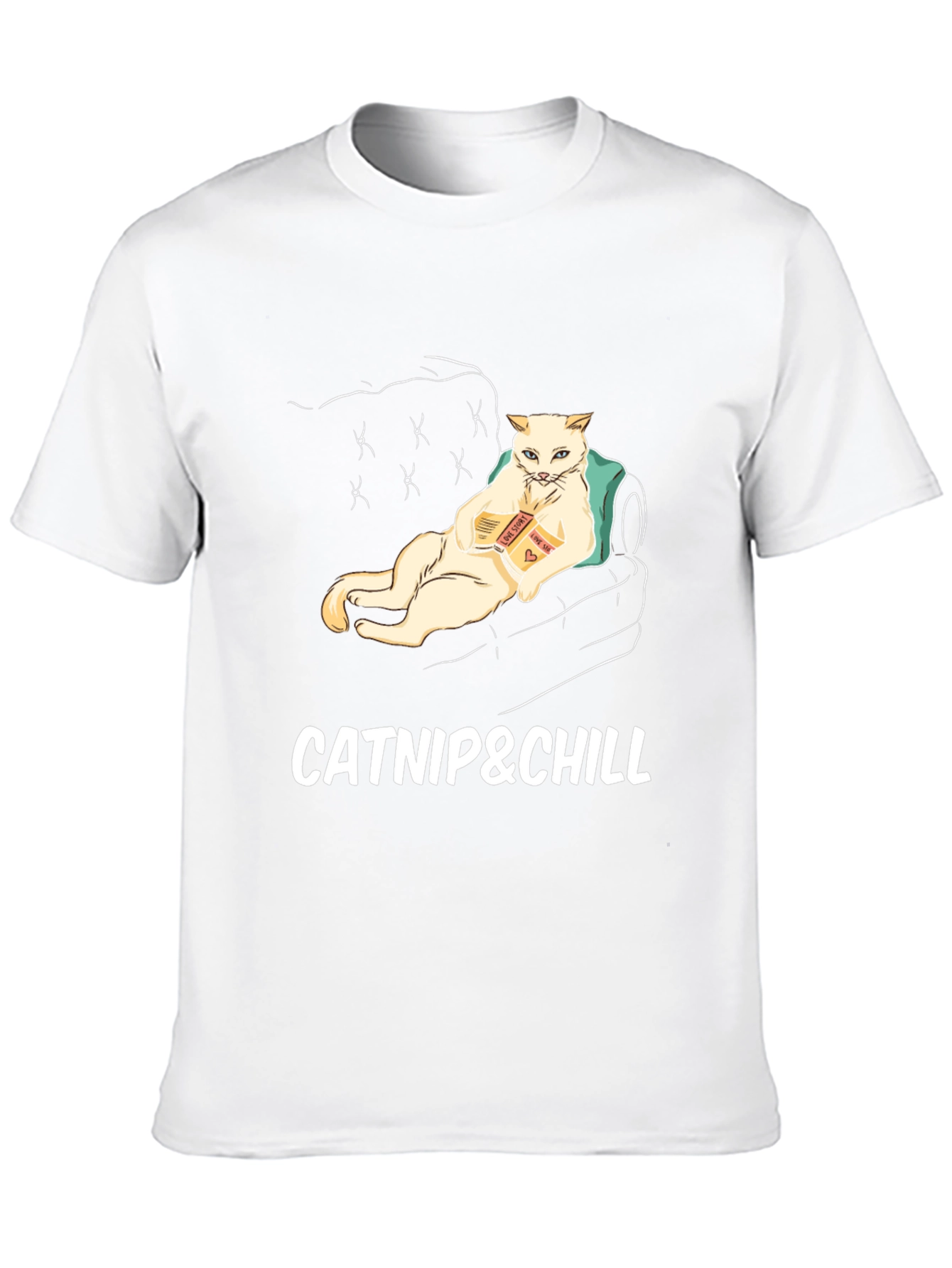 Catnip & Chill Graphic T-Shirt - Relaxed Cat Design