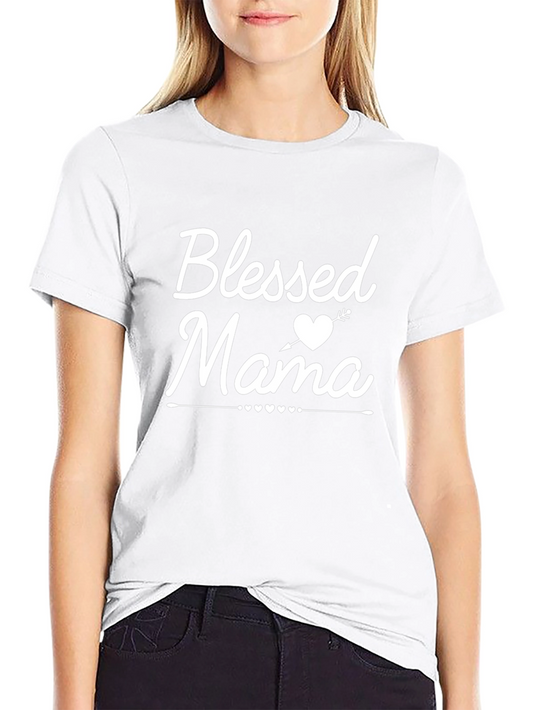 Blessed Mama Graphic T-Shirt - Black