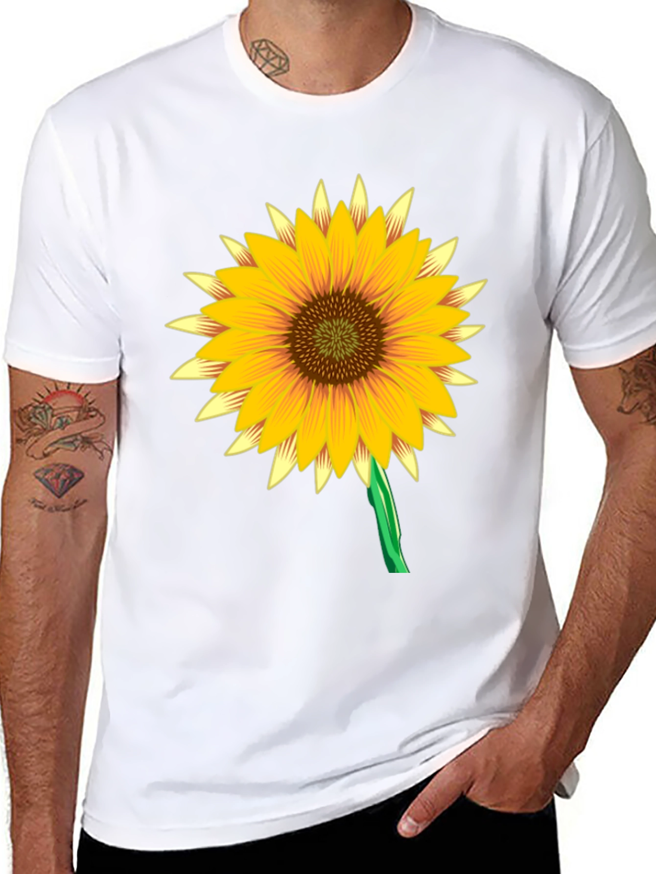 Sunflower Graphic Black Tee Shirt