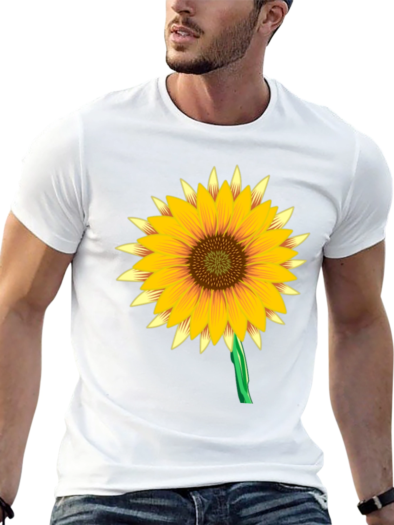 Sunflower Graphic Black Tee Shirt