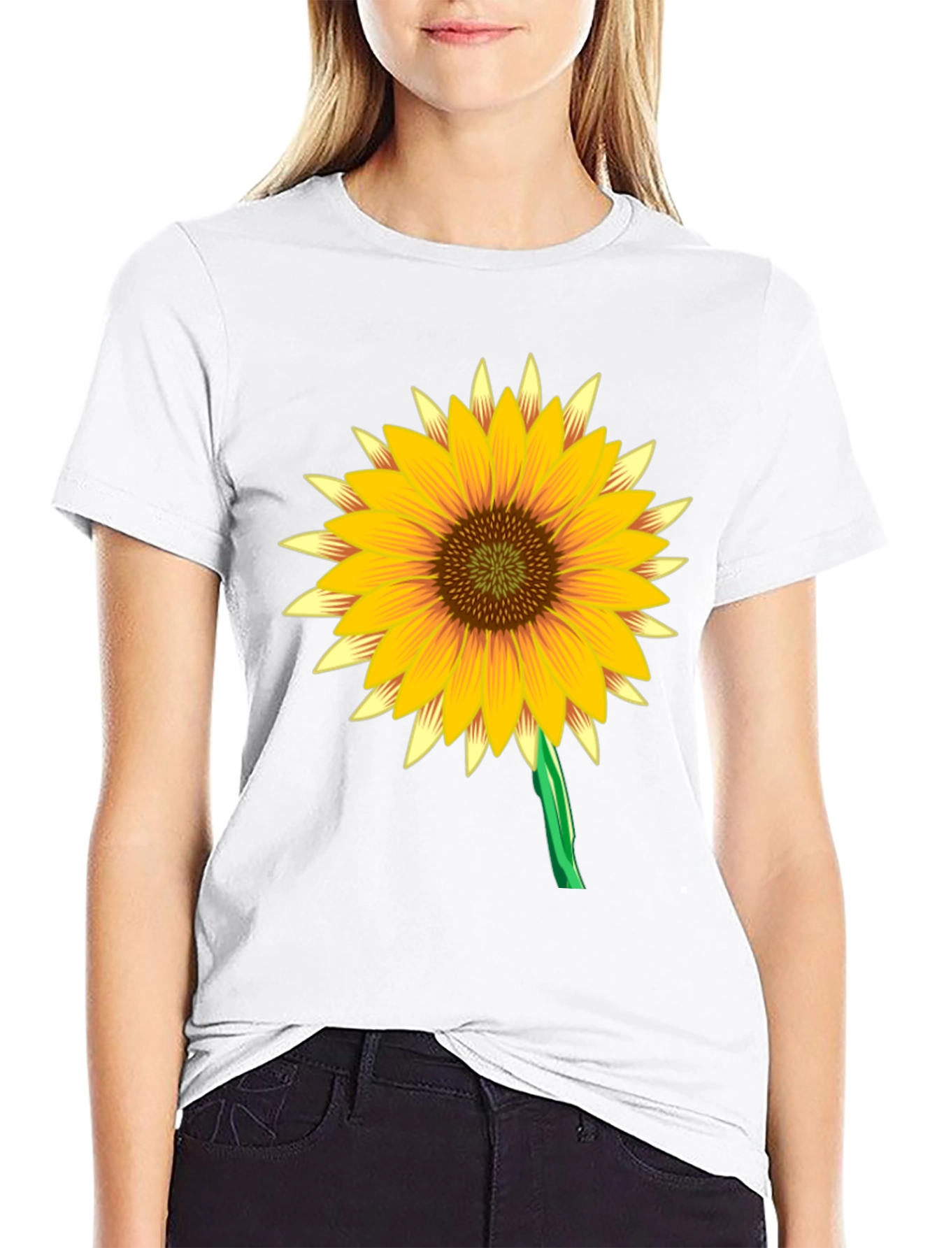 Sunflower Graphic Black Tee Shirt