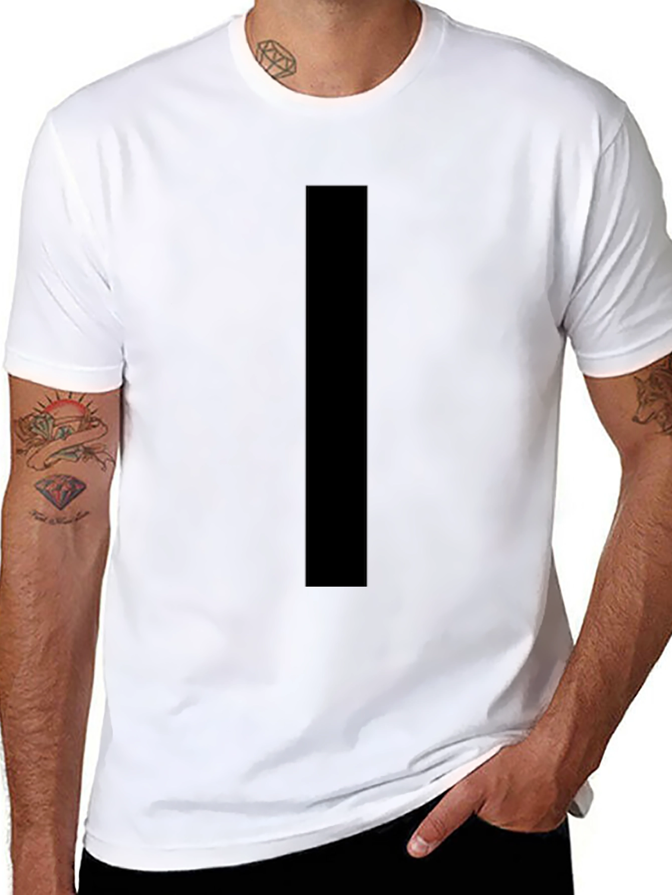 Mens Black Crew Neck T-Shirt - Casual Style