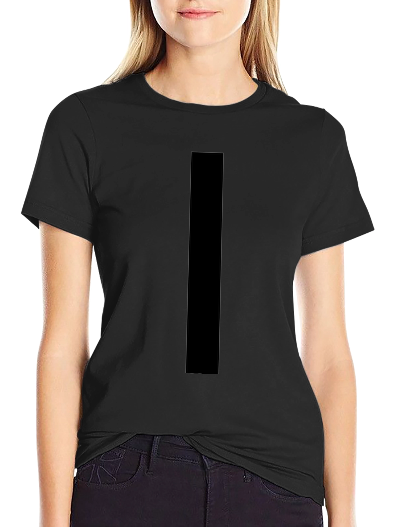 Mens Black Crew Neck T-Shirt - Casual Style