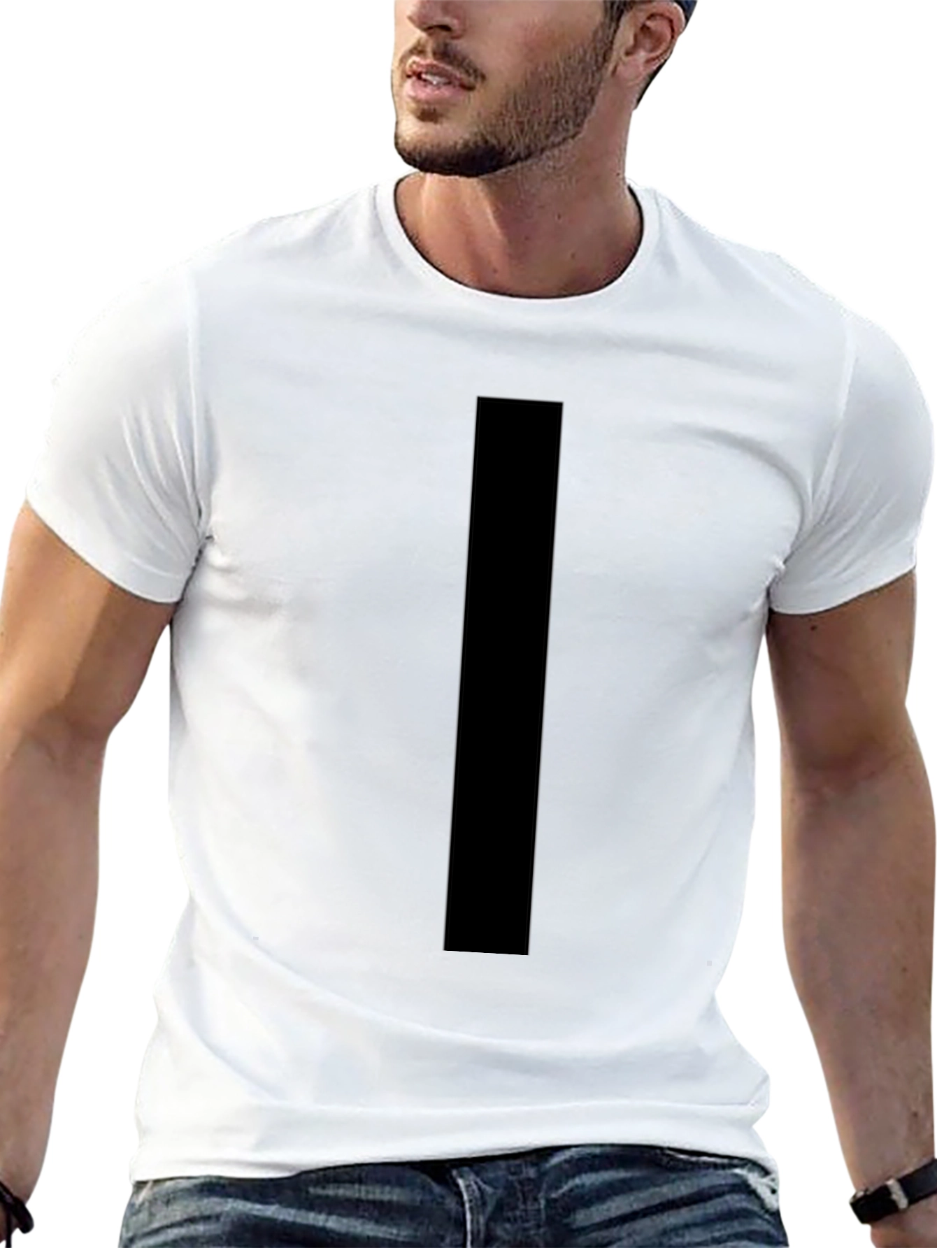 Mens Black Crew Neck T-Shirt - Casual Style